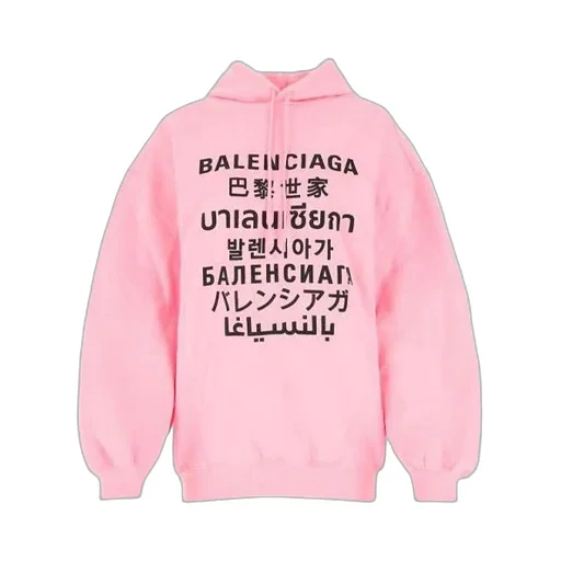 Printing Hoodie Pink