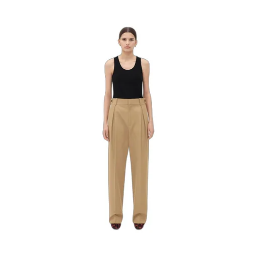 Cotton Twill Tapered Trousers