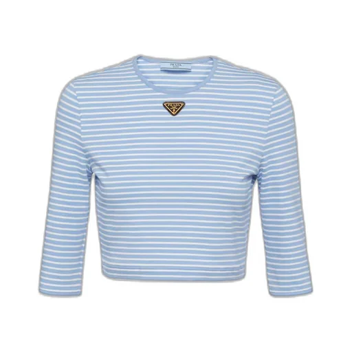 Striped jersey top