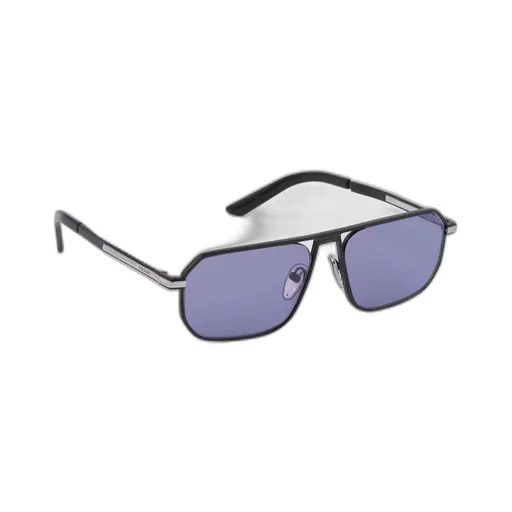 Sunglasses with iconic metal plaque
