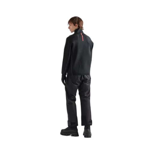 Techno knit turtleneck zip-up sweatshirt