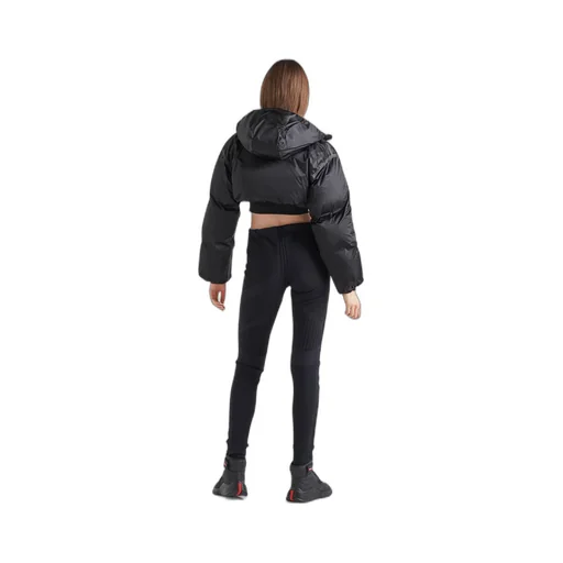 Technical Re-Nylon hooded down jacket