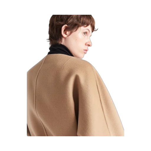 Single-breasted double wool caban jacket