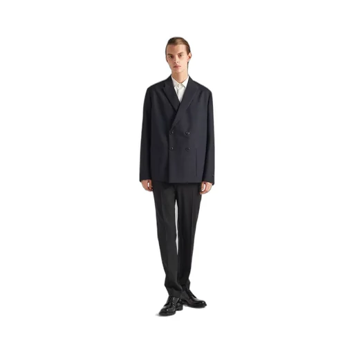 Double-breasted mohair wool jacket