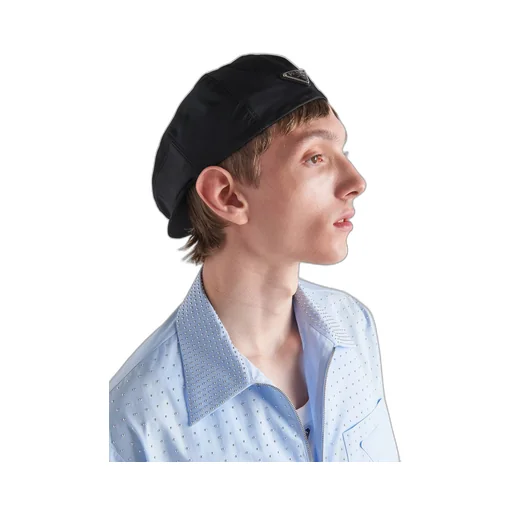 Prada Logo-Plaque Flat Cap
