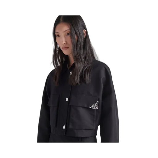 Technical canvas blouson jacket
