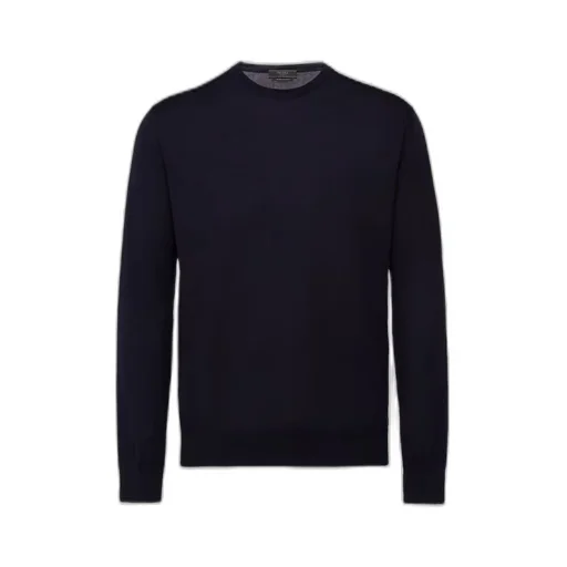 Superfine wool crew-neck sweater