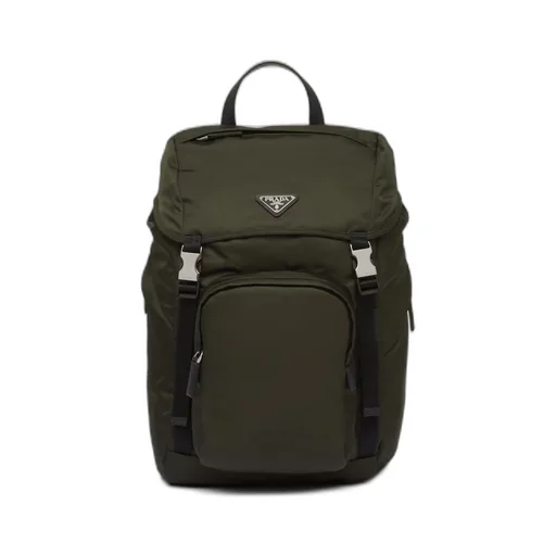 Re-Nylon and Saffiano leather backpack