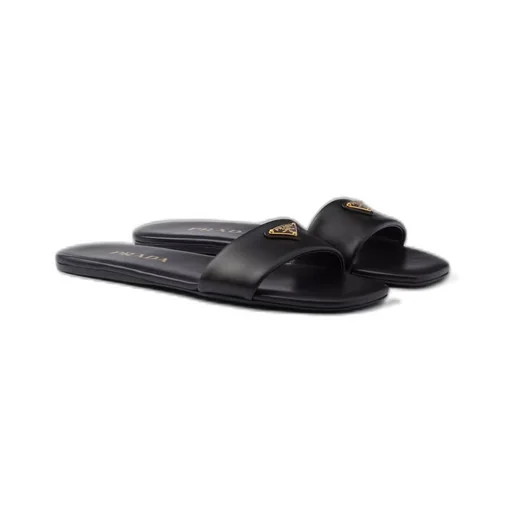 Leather slides