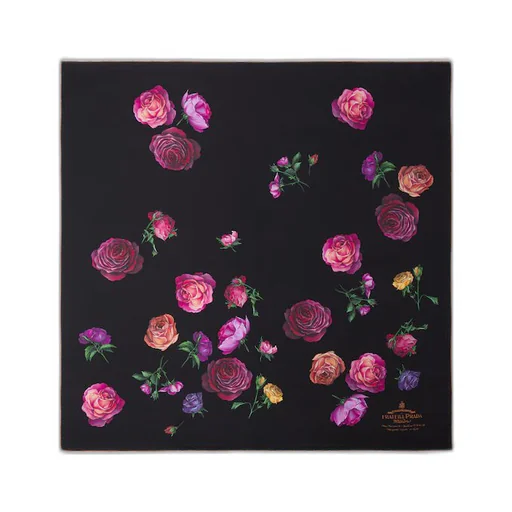 Printed silk twill scarf
