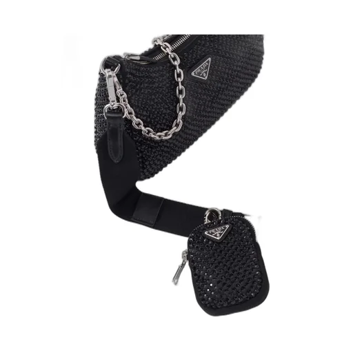 Prada Re-Edition 2005 satin bag with crystals