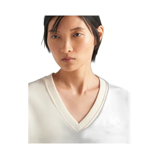Cotton V-neck sweatshirt
