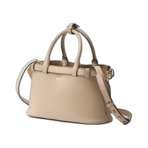 Prada Buckle small leather handbag with double belt