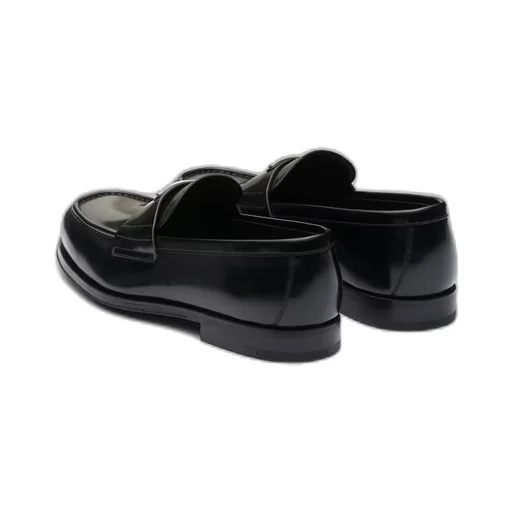Brushed leather loafers