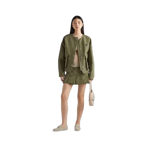 Technical canvas miniskirt