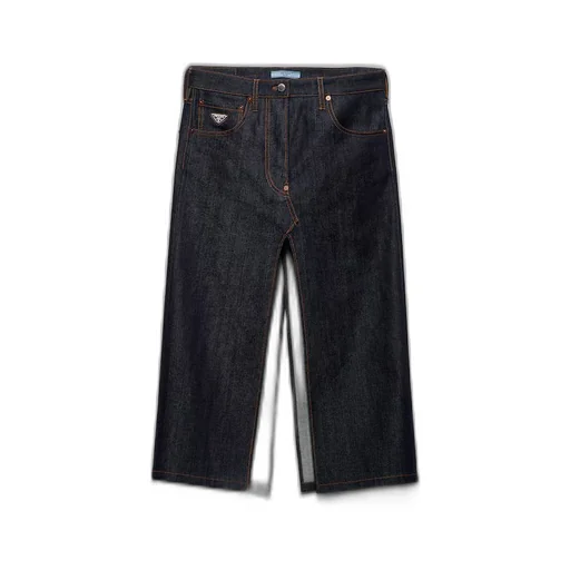 Flared skirt in selvedge denim