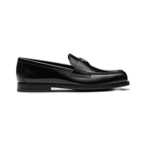 Brushed leather loafers