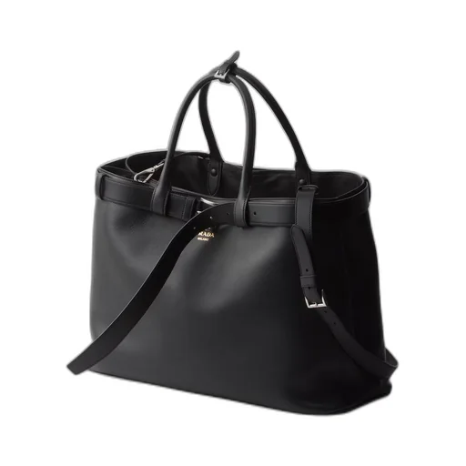 Prada Buckle leather bag with belt