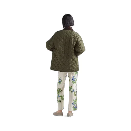 Printed twill pants