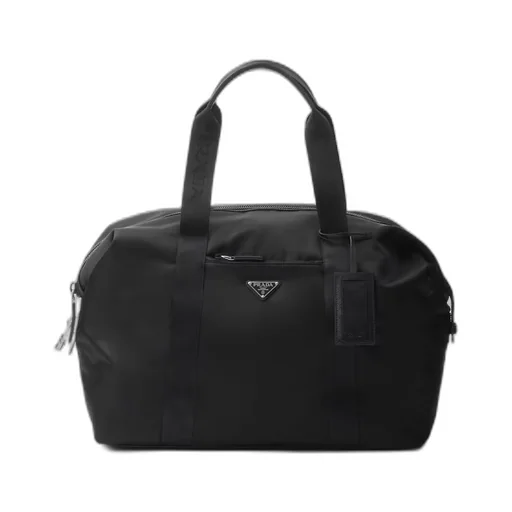 Re-Nylon and Saffiano leather duffle bag