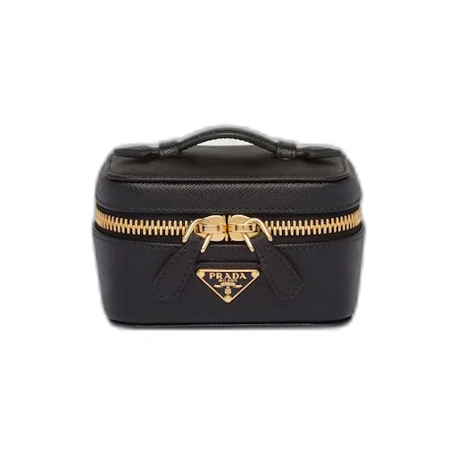 Saffiano leather jewelry beauty case