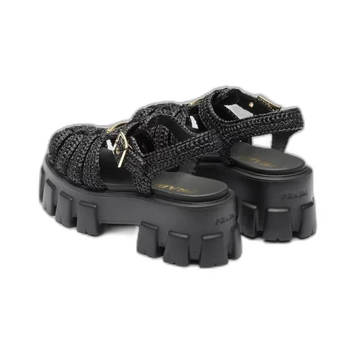 Monolith crochet cage sandals