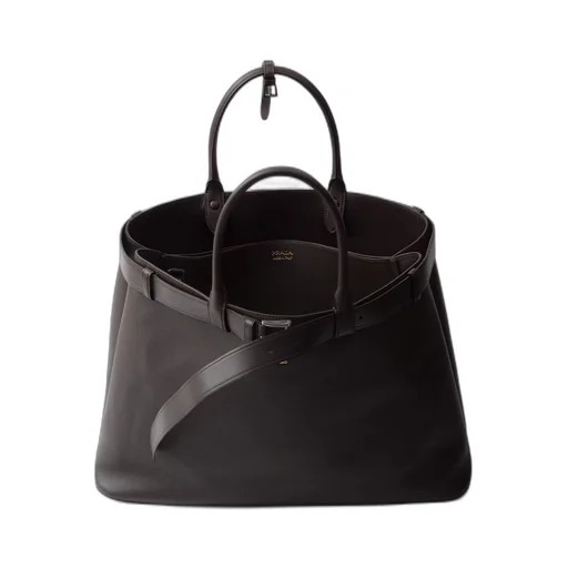 Prada Buckle leather bag with belt