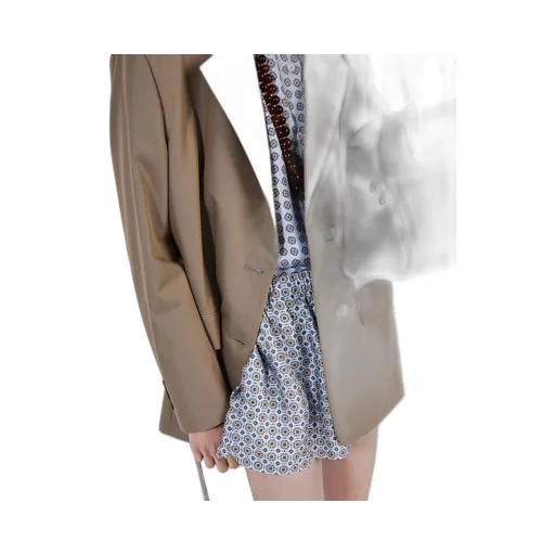 Printed silk twill shorts