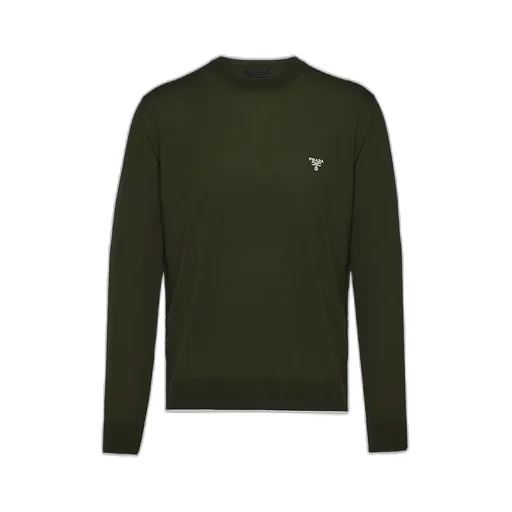 Superfine wool crew-neck sweater