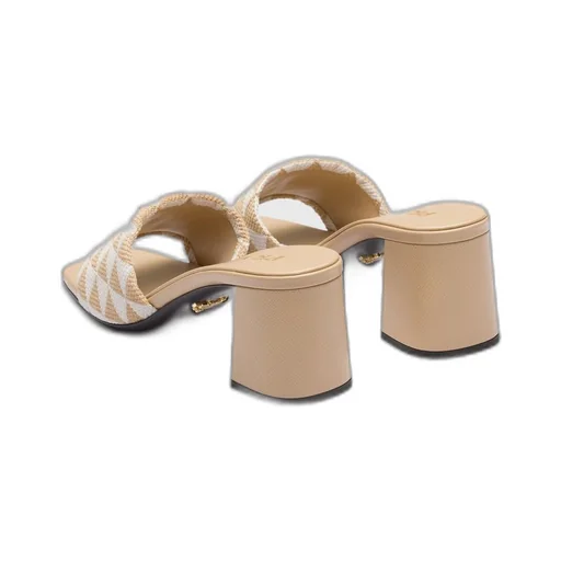 Embroidered fabric sandals