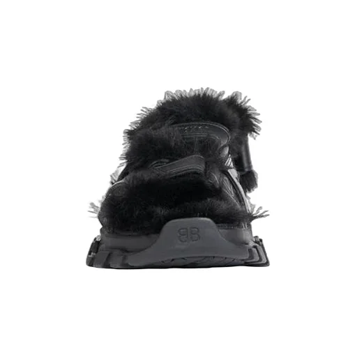 Track Fake Fur Sandal