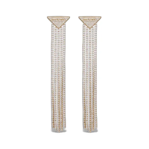 Crystal Logo Jewels zirconia earrings