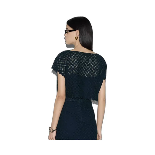 Double G flower lace top