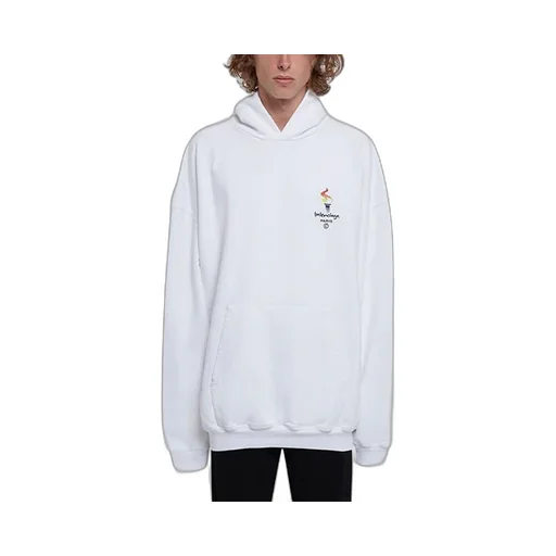 Unisex Logo Oversize Sweatshirt White