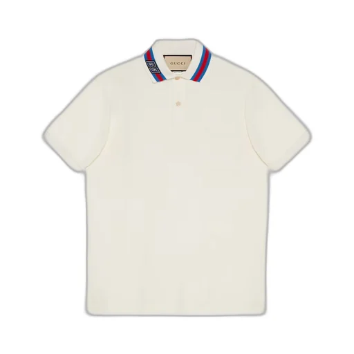 Cotton piquet polo with Square GG