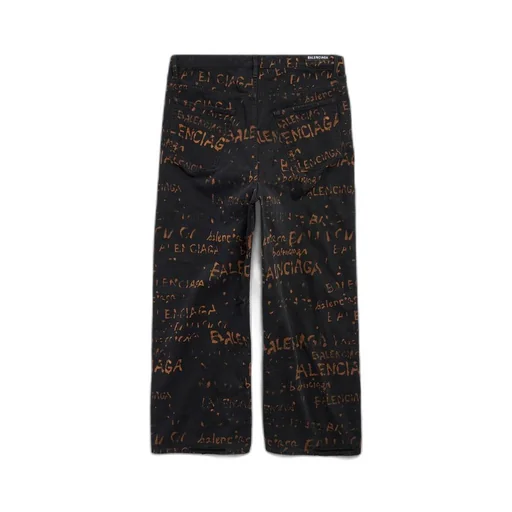 Bleachy Allover Oversized Baggy Pants
