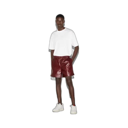 Leather short with Gucci detail