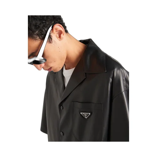 Nappa leather shirt