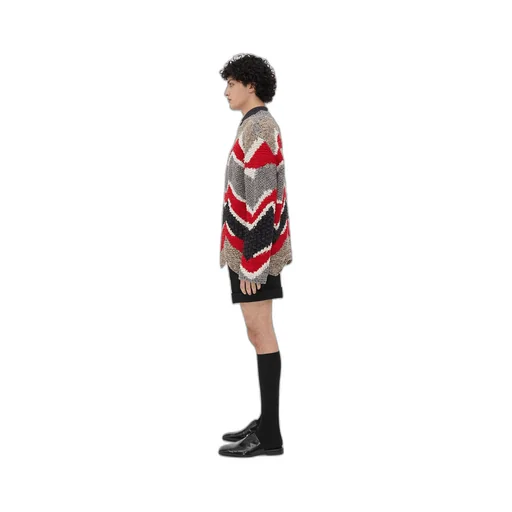 Zig Zag Cotton Knit Jumper