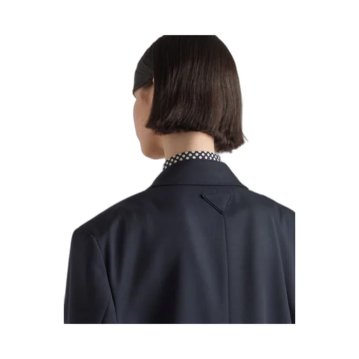 Double-breasted gabardine jacket