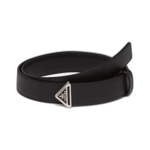 Saffiano leather belt