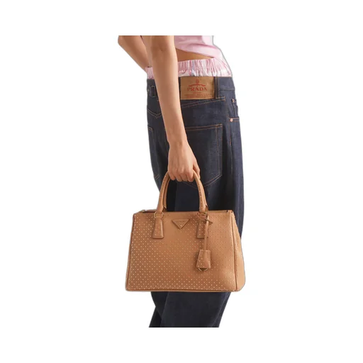 Large Prada Galleria studded leather bag