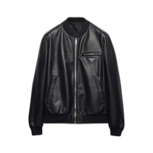 Nappa leather bomber jacket