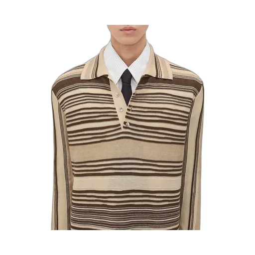 Striped Linen Polo Dress