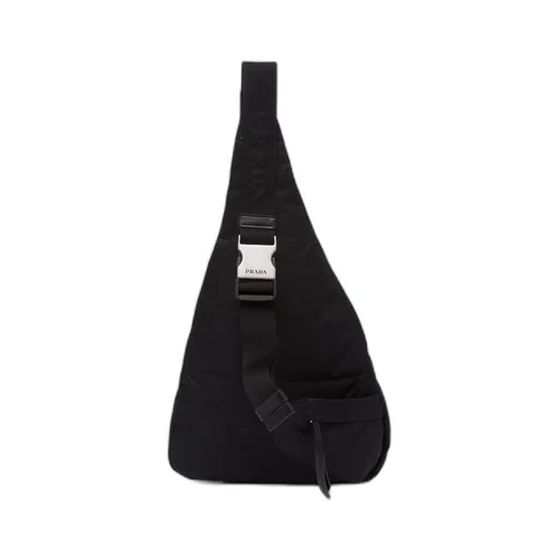 Re-Nylon and leather backpack
