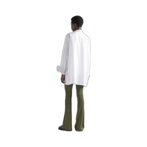 Ribbed knit cotton pants