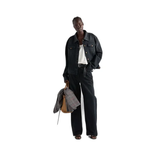 Denim blouson jacket