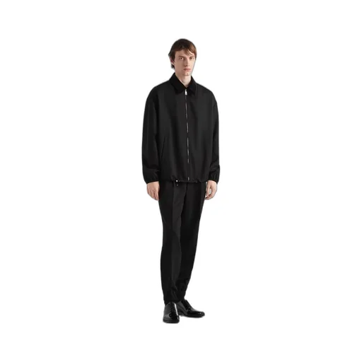Wool blouson jacket