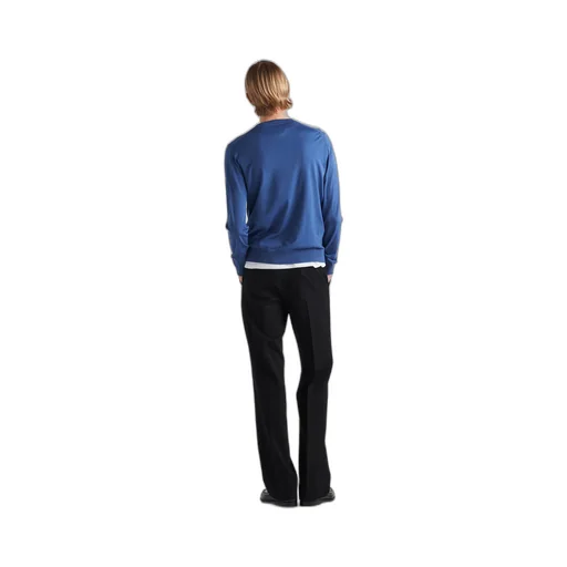 Superfine wool crew-neck sweater