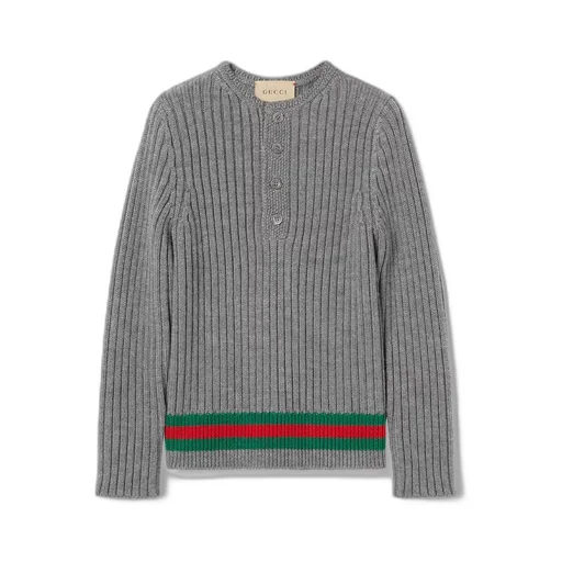 Children's rib stitch wool top